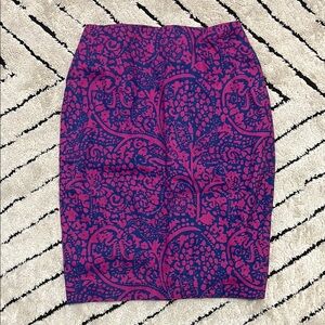 Pink and Blue Women's pencil Skirt